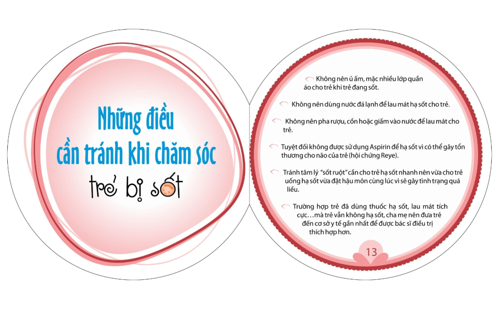 Những điều cần tránh khi chăm trẻ bị sốt