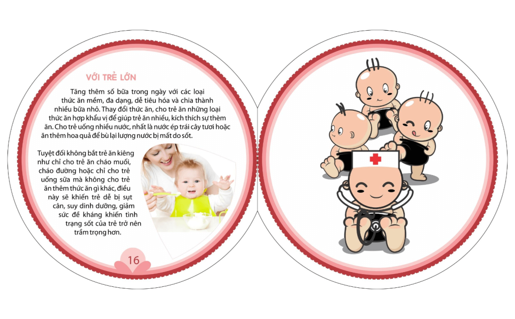 Chế độ ăn uống cho trẻ lớn khi bị sốt