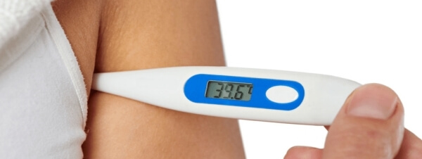 Sốt cao (hiện hình ảnh nhiệt kế từ 39 độ)