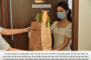 Có thể sử dụng dịch vụ giao hàng trực tuyến để mua thực phẩm và đồ dùng thiết yếu