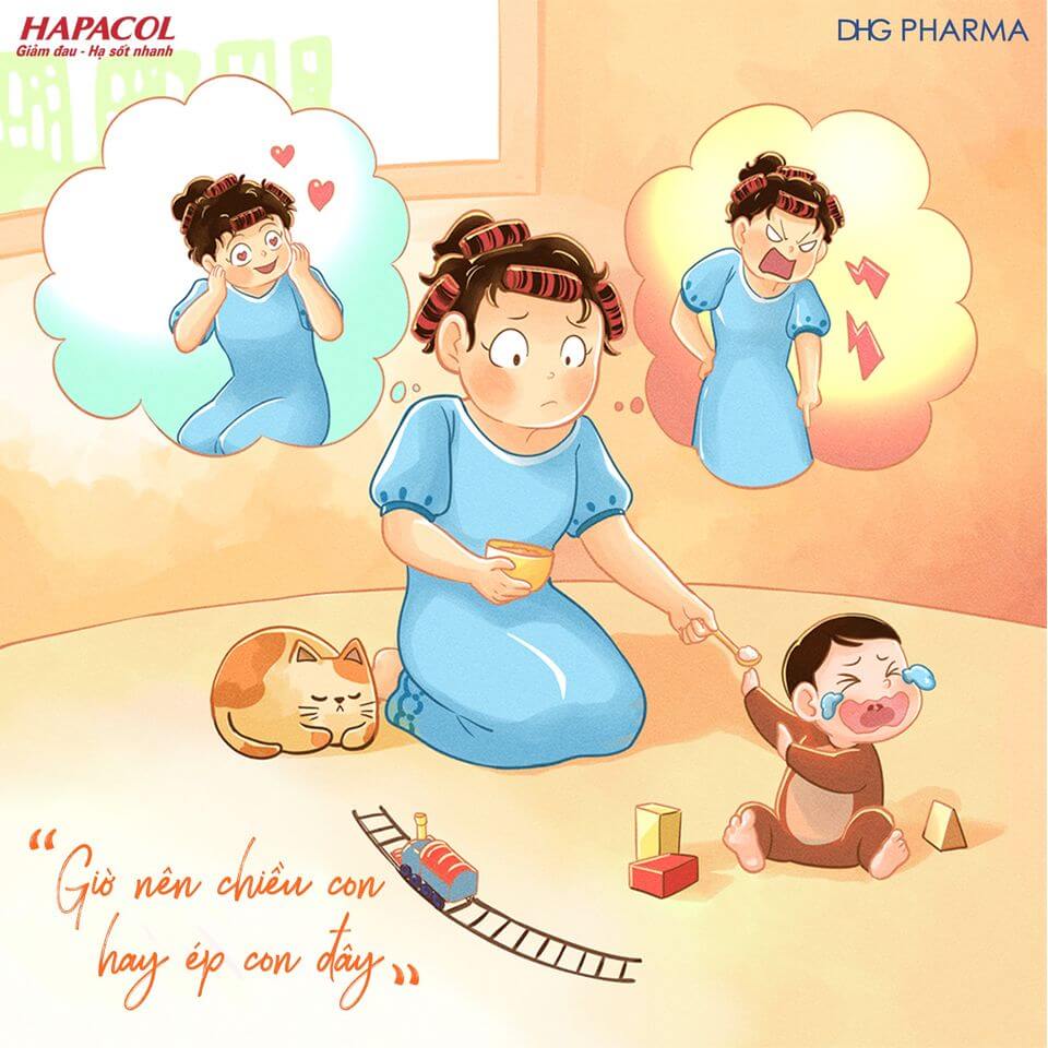 Khi con không chịu ăn, mẹ băn khoăn nên chiều hay nên ép bé