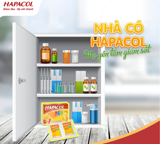Hapacol 250 giúp hạ sốt, giảm đau cho trẻ 