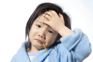 Trẻ sốt cao khi bị thủy đậu