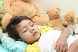Trẻ bị cúm a sốt cao