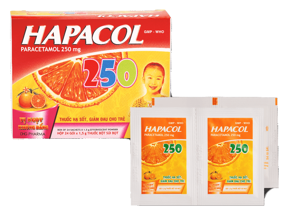 Hapacol 250 giúp giảm đau và hạ sốt hiệu quả