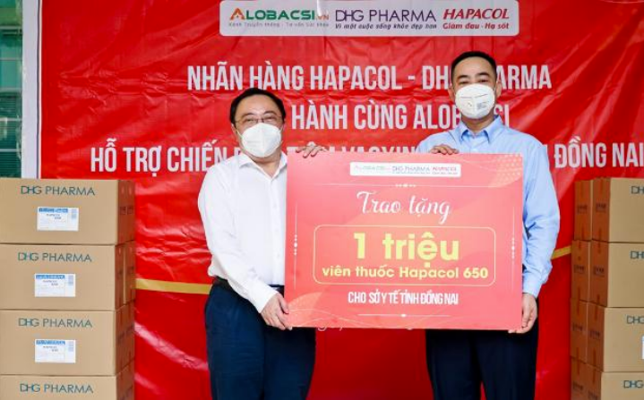  2 triệu viên thuốc Hapacol 650 cho Sở Y tế Đồng Nai và Trung tâm Kiểm soát bệnh tật Bình Dương