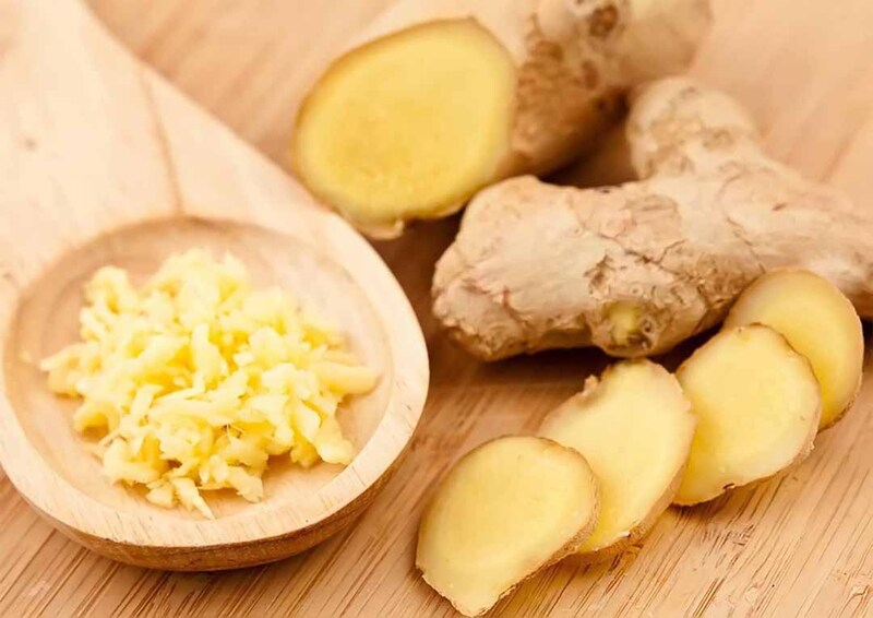 Chữa tiêu chảy bằng gừng tươi.